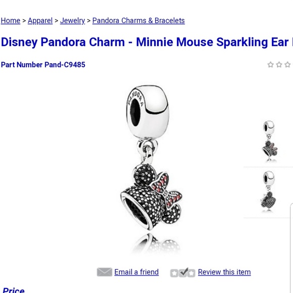 charm pandora minnie charm pandora minnie
